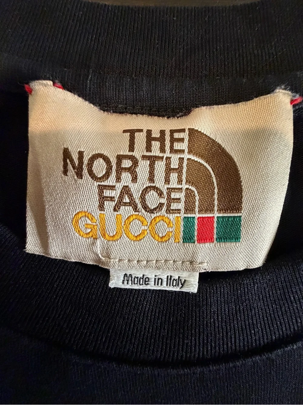 Gucci x The North Face Logo T-Shirt Black Large Made in Italy